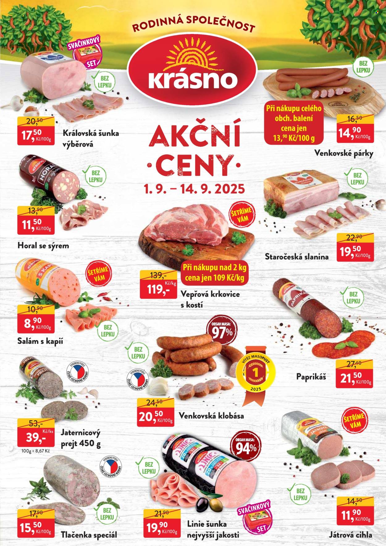 Leták MP Krásno - 1.9.2025 - 14.9.2025. Strana 1