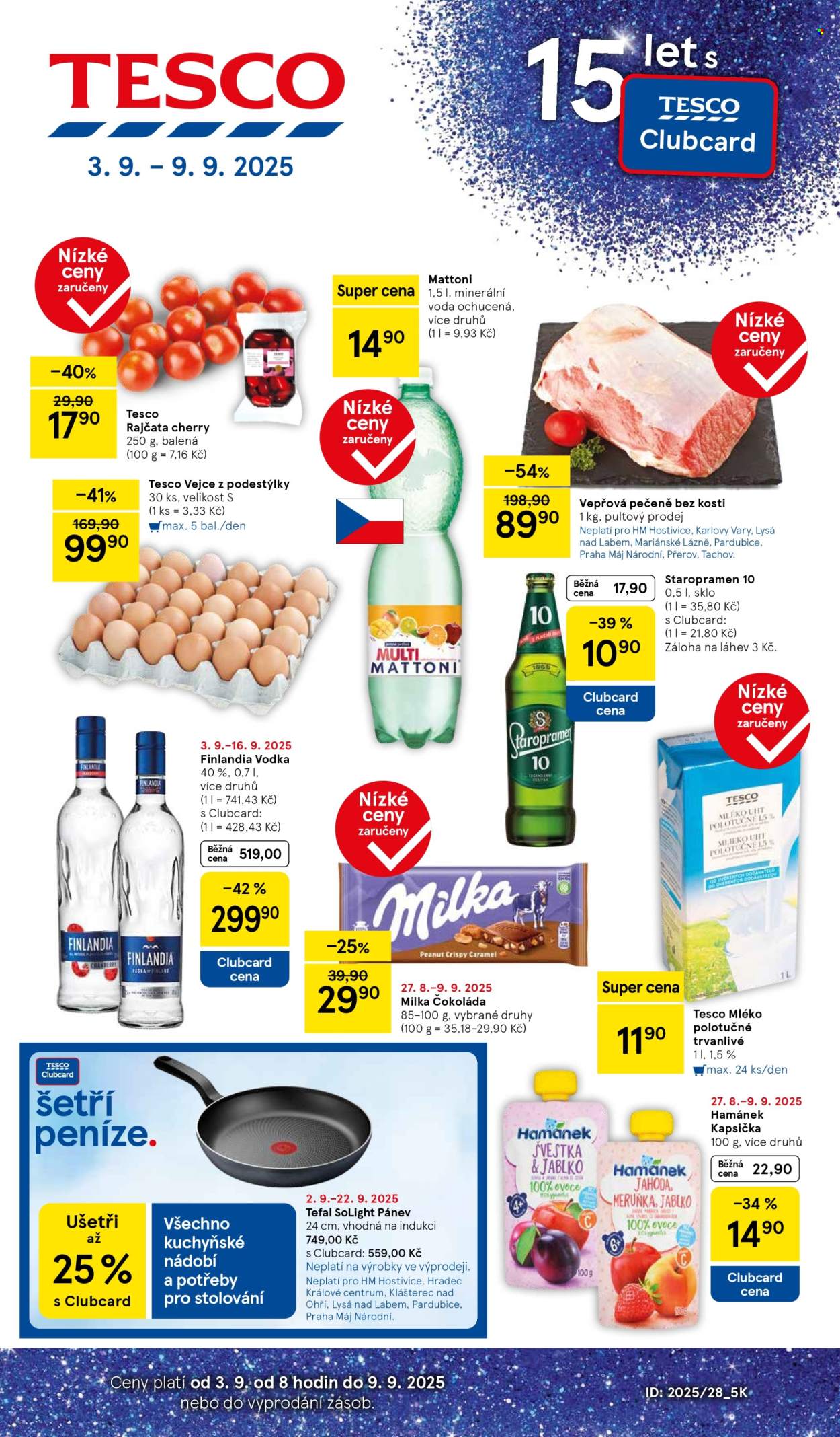 Leták TESCO - 3.9.2025 - 9.9.2025. Strana 1
