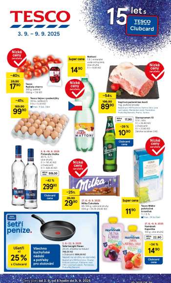 Leták TESCO - 3.9.2025 - 9.9.2025.