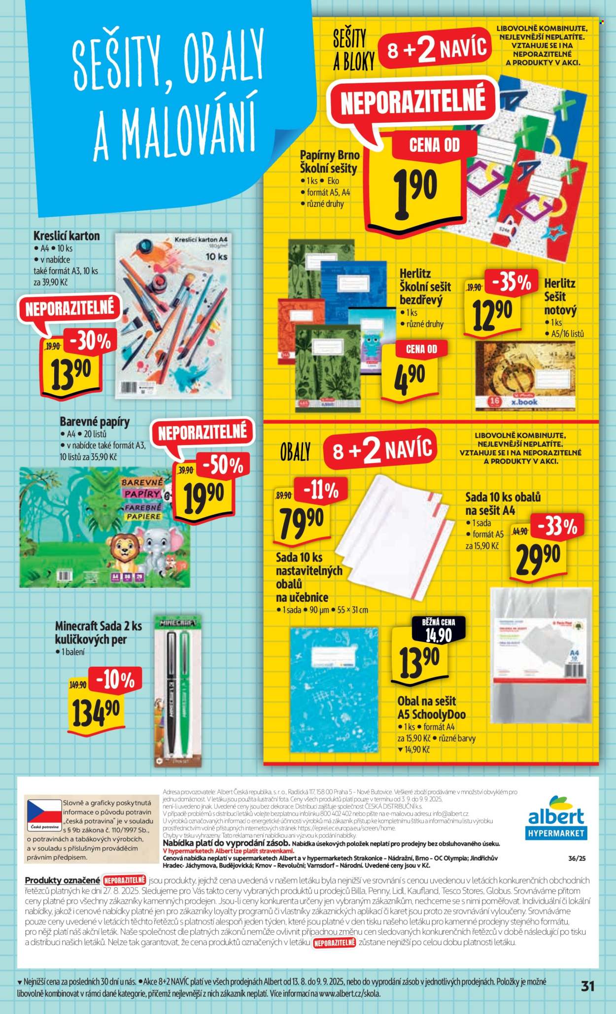 Leták Albert Hypermarket - 3.9.2025 - 9.9.2025. Strana 39