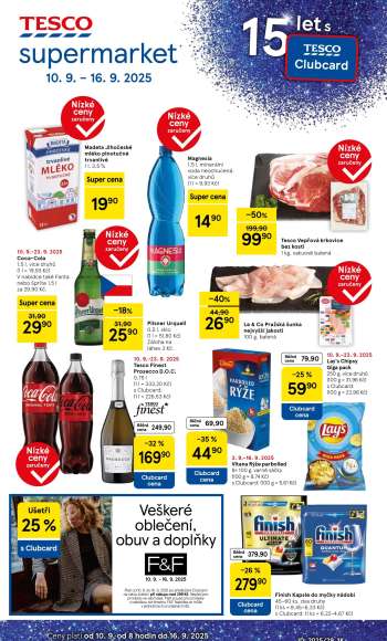 Leták TESCO supermarket - 10.9.2025 - 16.9.2025.