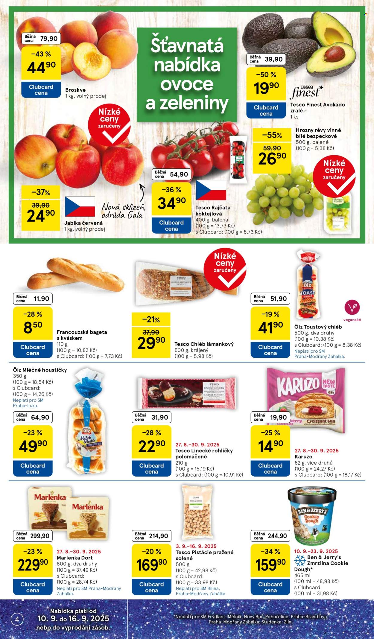Leták TESCO supermarket - 10.9.2025 - 16.9.2025. Strana 4