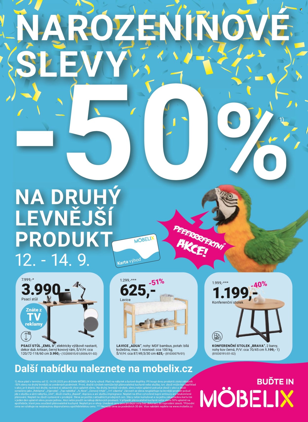 Leták MÖBELIX - 8.9.2025 - 12.10.2025. Strana 1