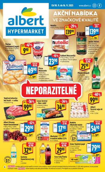 Leták Albert Hypermarket - 10.9.2025 - 16.9.2025.