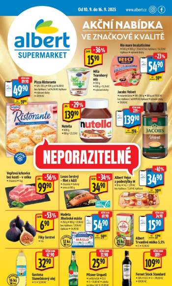 Leták Albert Supermarket - 10.9.2025 - 16.9.2025.