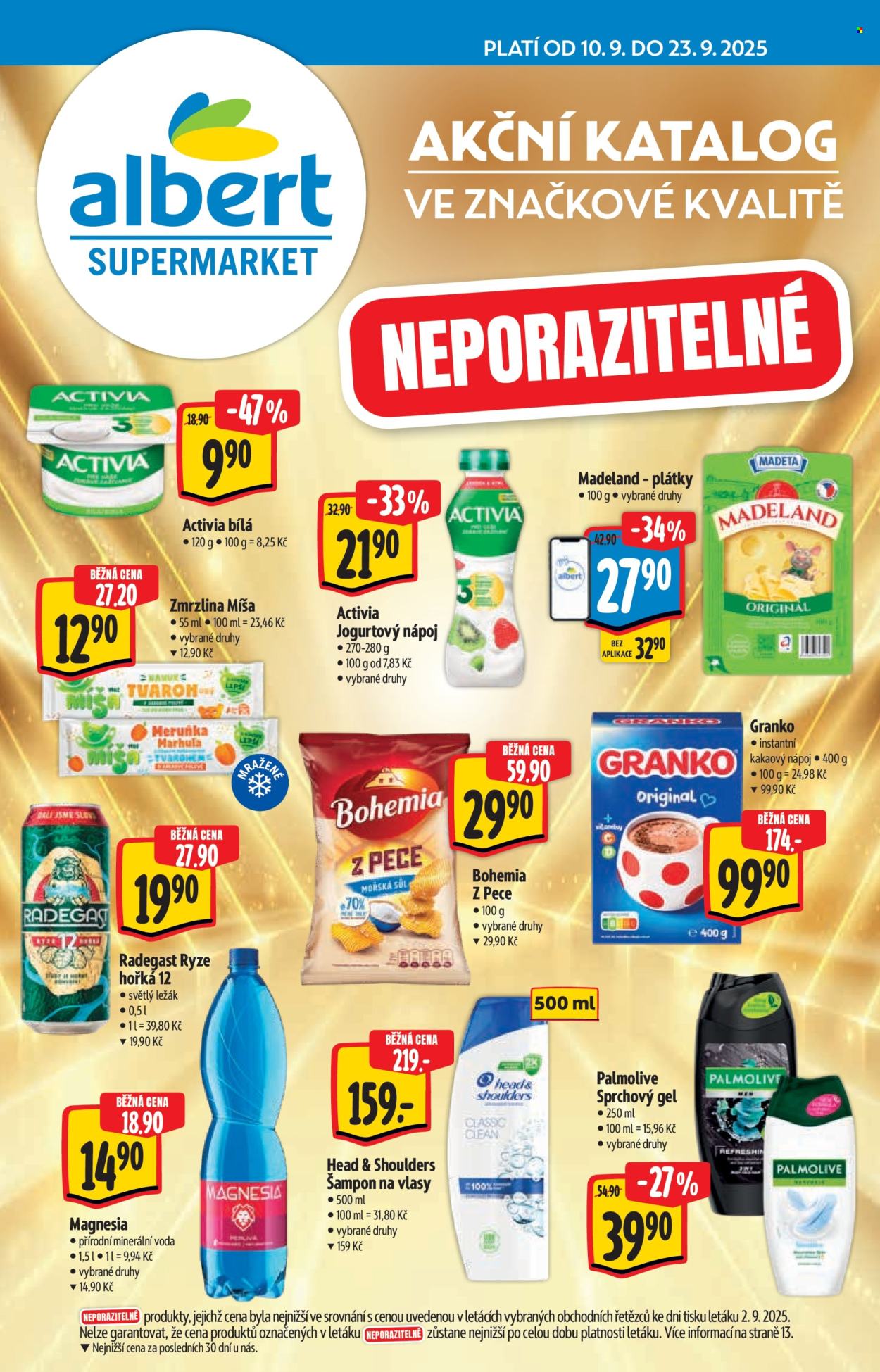 Leták Albert Supermarket - 10.9.2025 - 23.9.2025. Strana 1