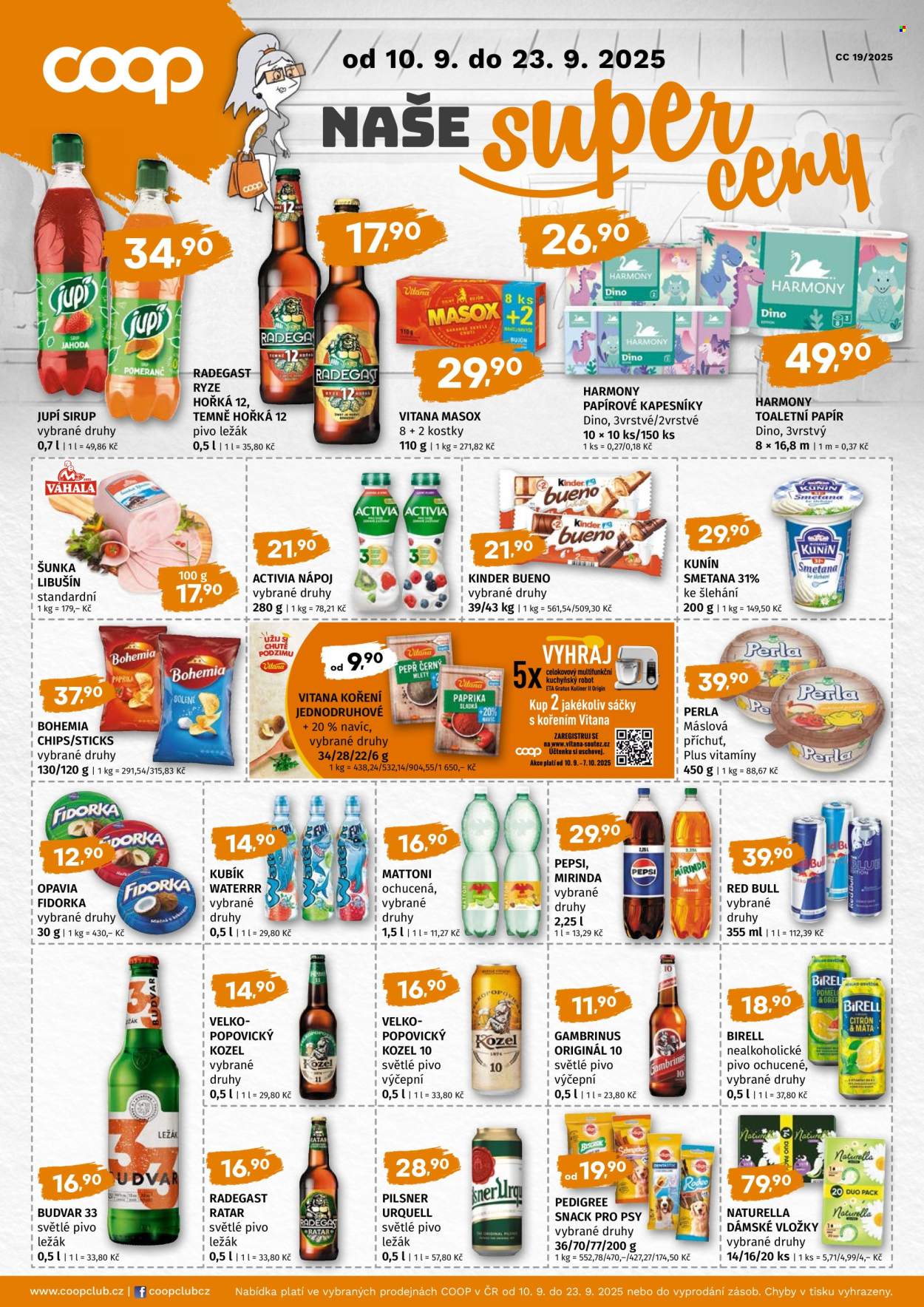 Leták coop TUTY - 10.9.2025 - 23.9.2025. Strana 1