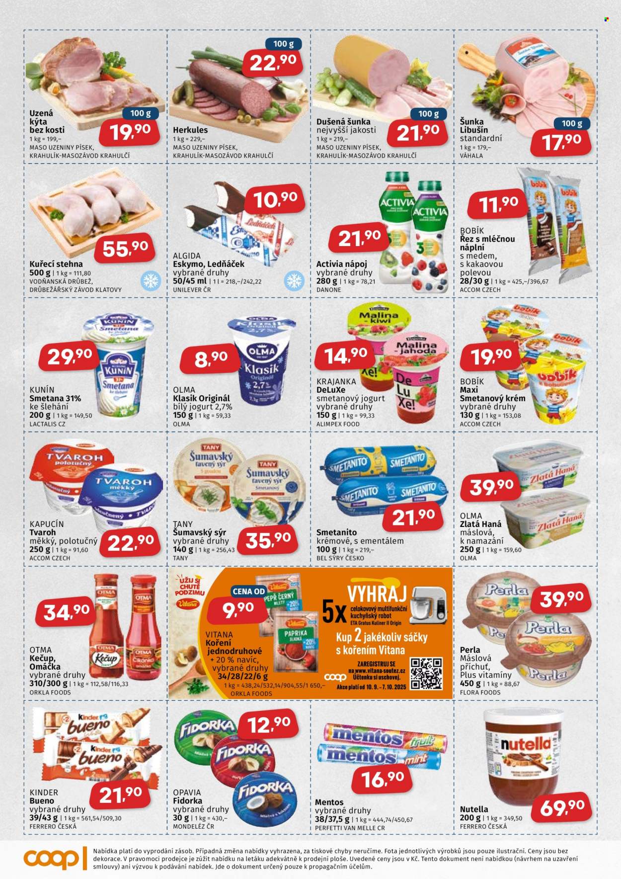 Leták coop JEDNOTA - 10.9.2025 - 23.9.2025. Strana 2