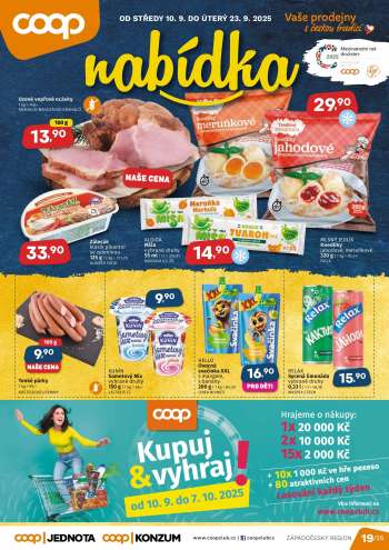 Leták coop JEDNOTA - 10.9.2025 - 23.9.2025.