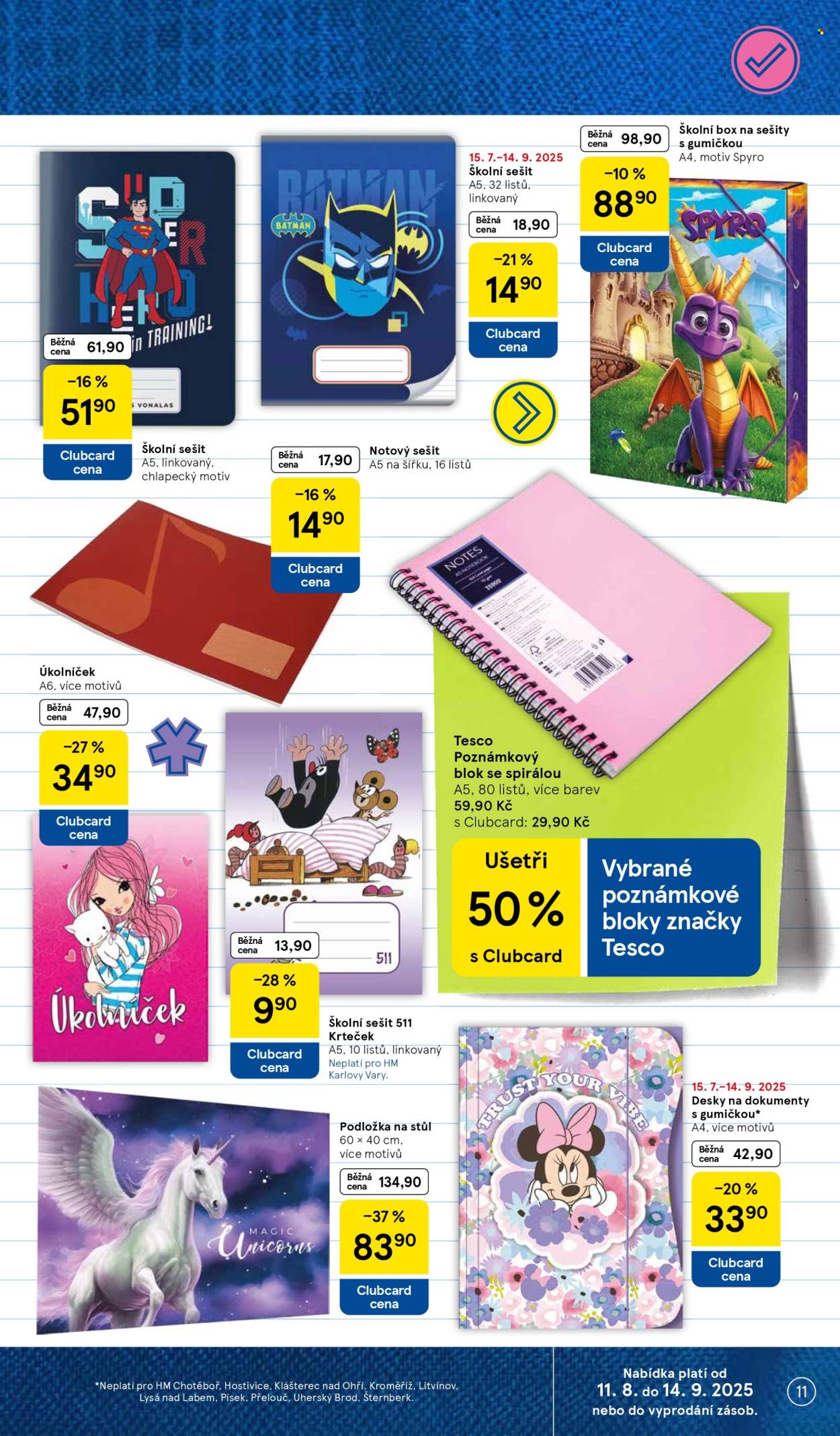 Leták TESCO hypermarket - 11.8.2025 - 14.9.2025. Strana 11