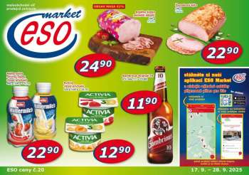 Leták ESO MARKET - 17.9.2025 - 28.9.2025.