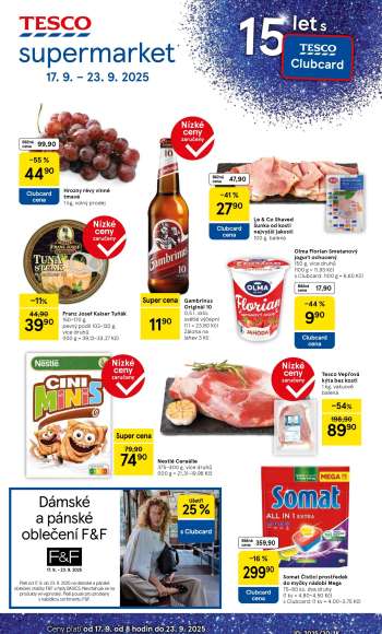 Leták TESCO supermarket - 17.9.2025 - 23.9.2025.