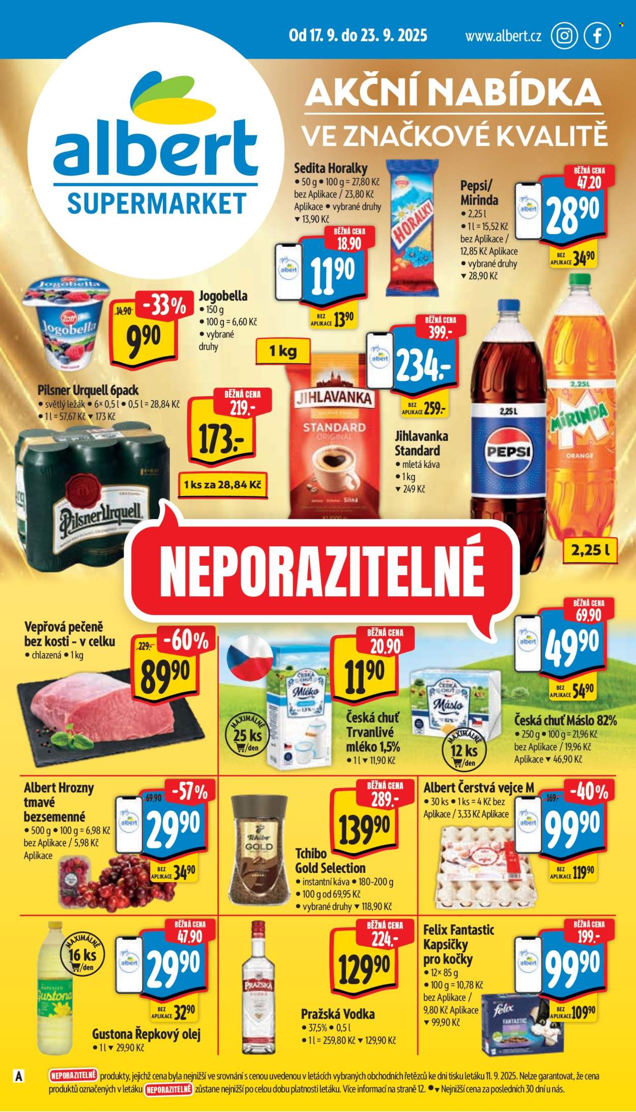 Leták Albert Supermarket - 17.9.2025 - 23.9.2025. Strana 1