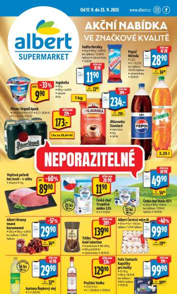 Leták Albert Supermarket - 17.9.2025 - 23.9.2025.