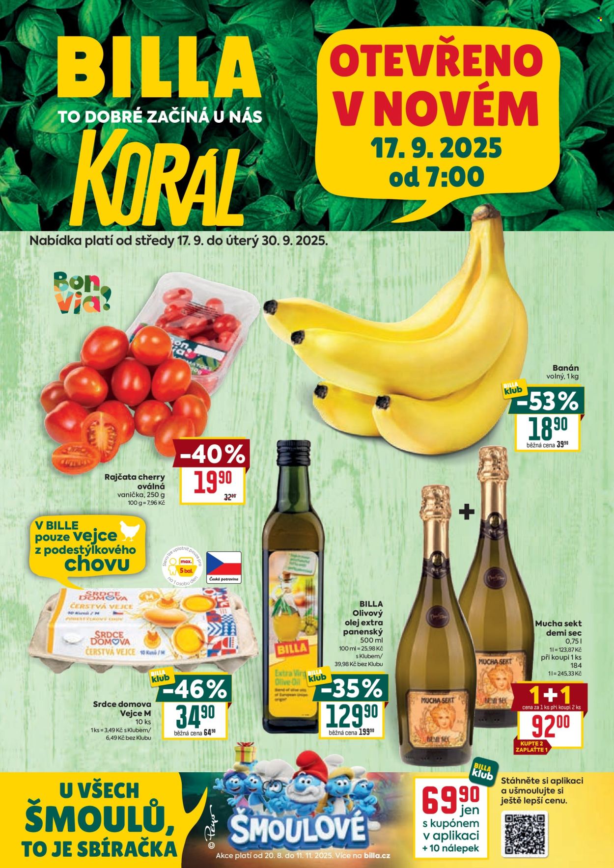 Leták BILLA - 17.9.2025 - 30.9.2025. Strana 1