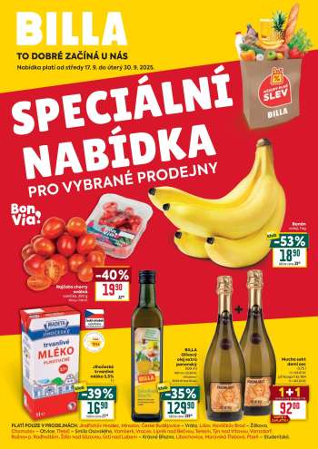 Leták BILLA - 17.9.2025 - 30.9.2025.