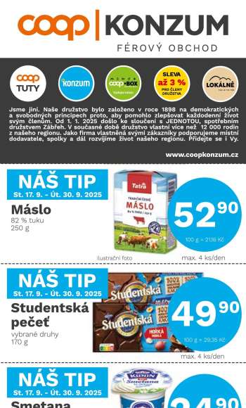 Leták Konzum - 17.9.2025 - 30.9.2025.