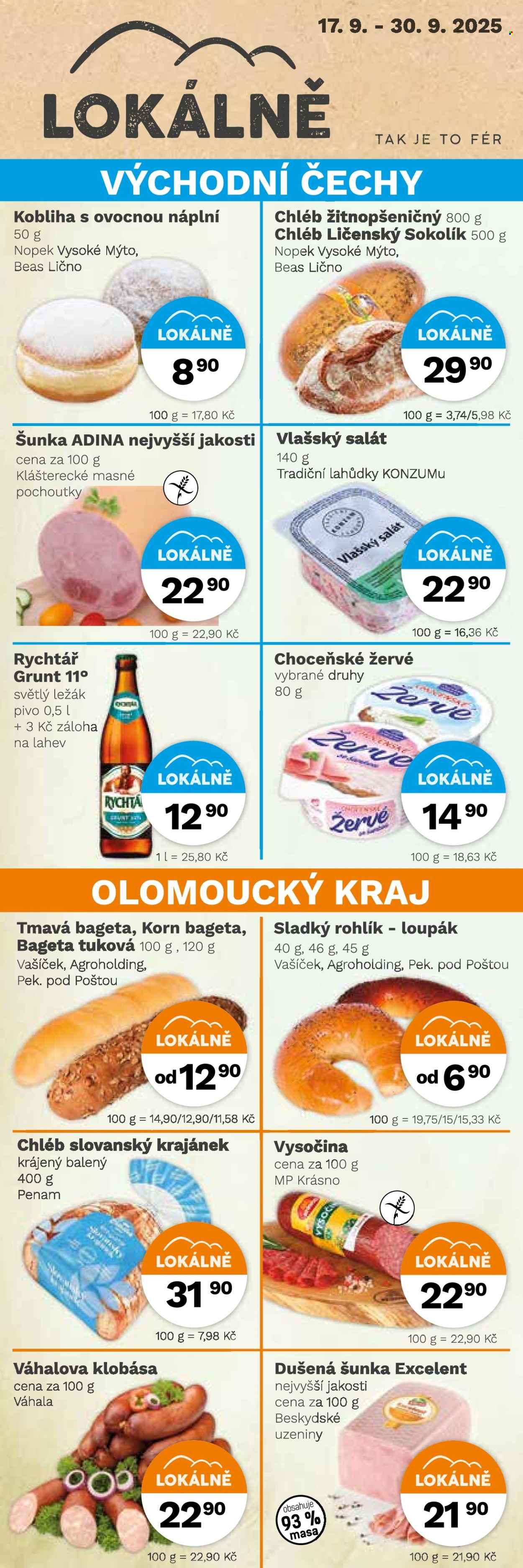 Leták Konzum - 17.9.2025 - 30.9.2025. Strana 2