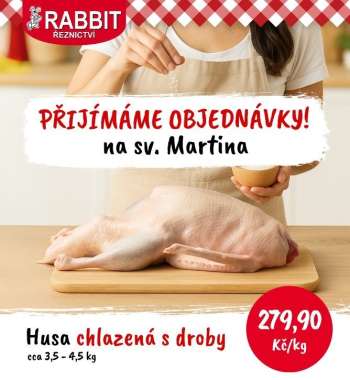Leták RABBIT řeznictví.