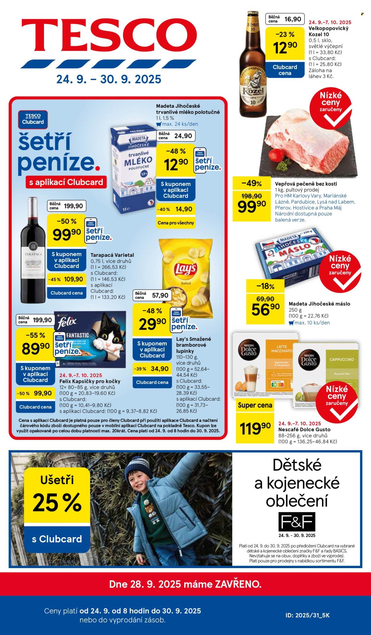 Leták TESCO - 24.9.2025 - 30.9.2025. Strana 1