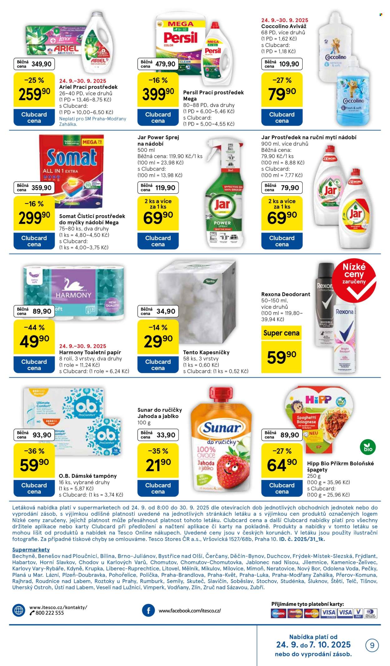 Leták TESCO supermarket - 24.9.2025 - 30.9.2025. Strana 9