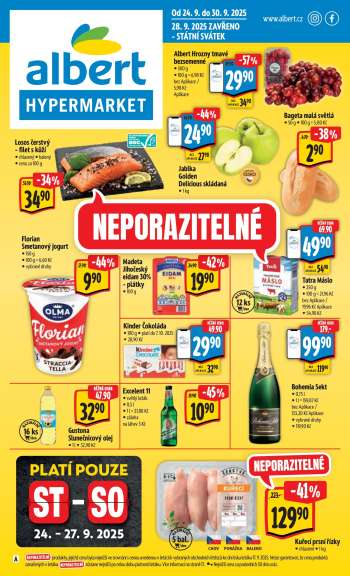 Leták Albert Hypermarket - 24.9.2025 - 30.9.2025.