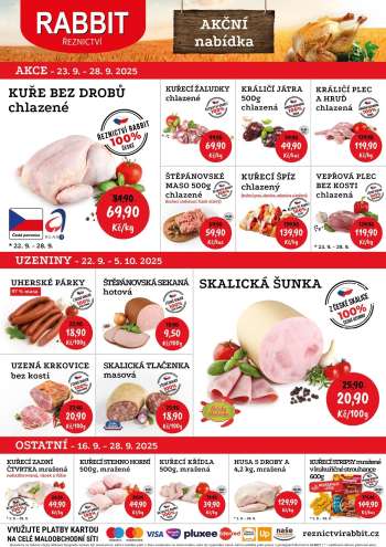 Leták RABBIT řeznictví - 23.9.2025 - 28.9.2025.