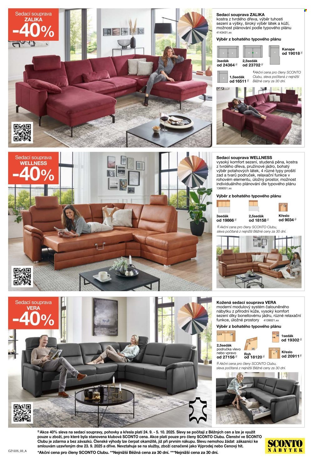 Leták SCONTO NÁBYTEK - 24.9.2025 - 14.10.2025. Strana 3