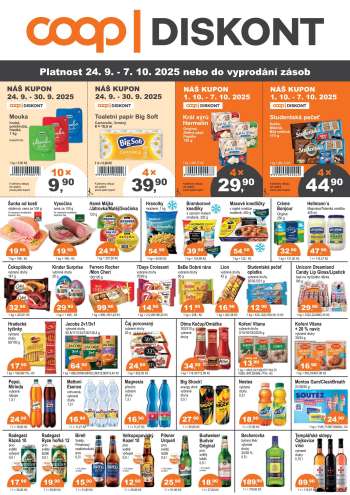 Leták coop DISKONT - 24.9.2025 - 7.10.2025.