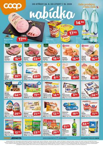 Leták coop JEDNOTA - 24.9.2025 - 7.10.2025.