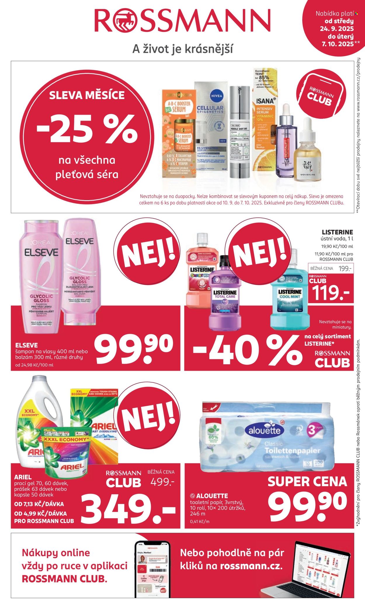 Leták ROSSMANN - 24.9.2025 - 7.10.2025. Strana 1
