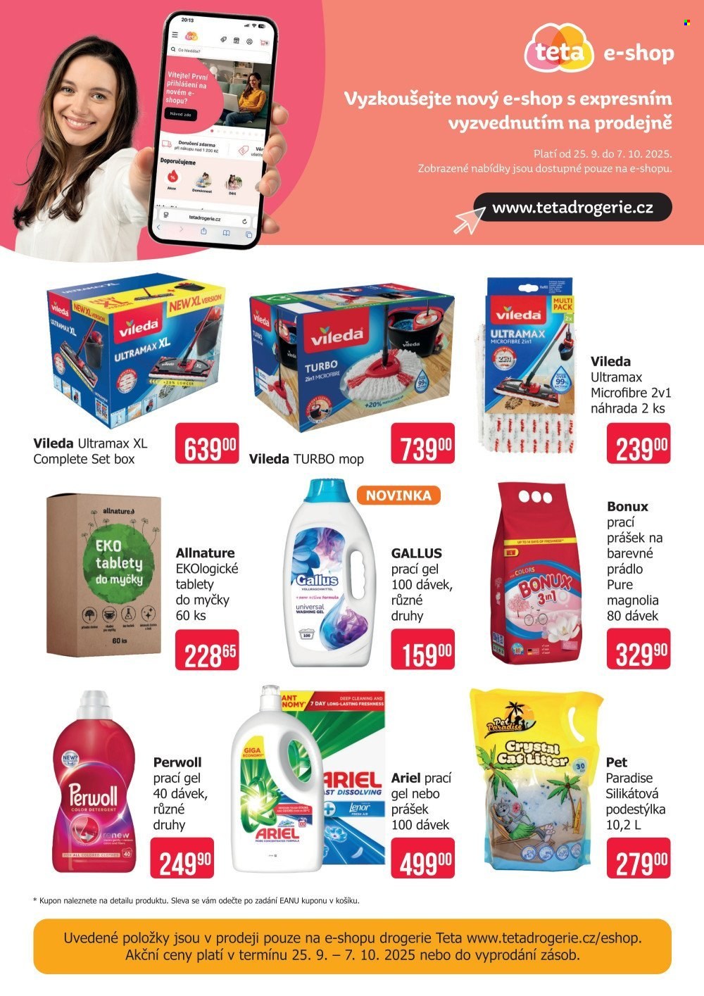 Leták Teta drogerie - 25.9.2025 - 7.10.2025. Strana 1