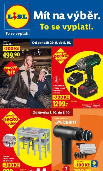 Leták Lidl - 29.9.2025 - 5.10.2025.