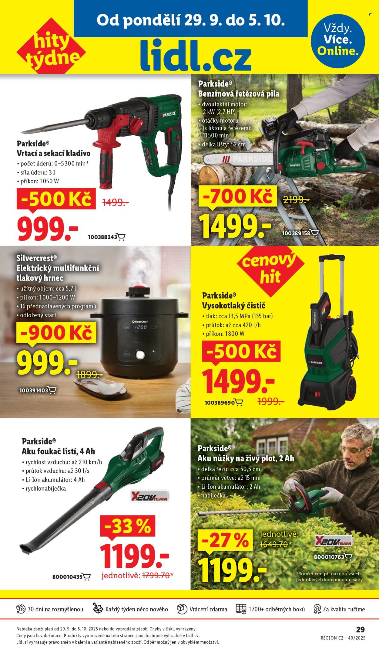 Leták Lidl - 29.9.2025 - 5.10.2025. Strana 1