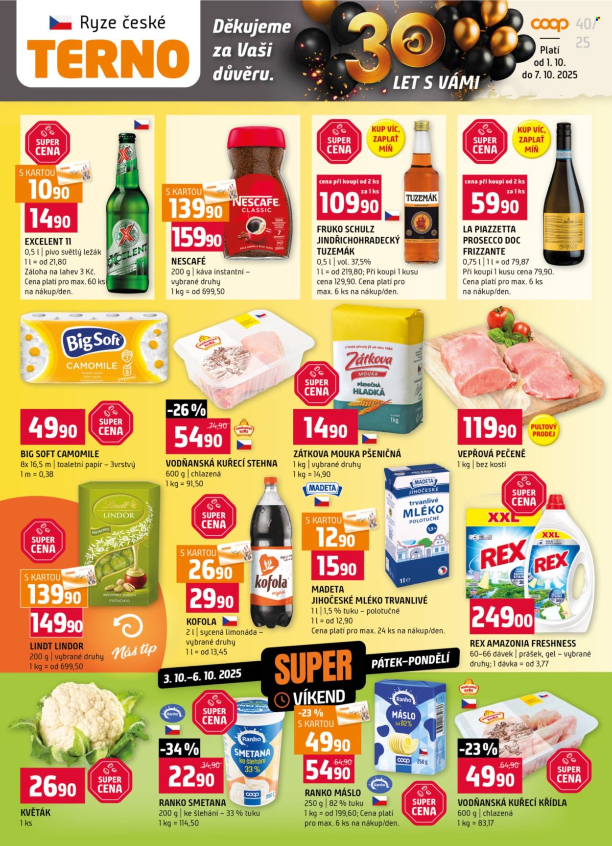 Leták coop TERNO - 1.10.2025 - 7.10.2025. Strana 1