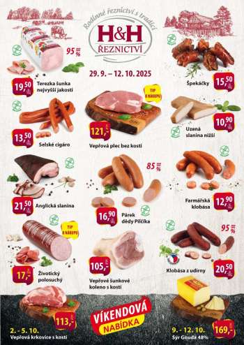 Leták Řeznictví H&H - 29.9.2025 - 12.10.2025.