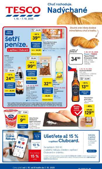 Leták TESCO - 1.10.2025 - 7.10.2025.