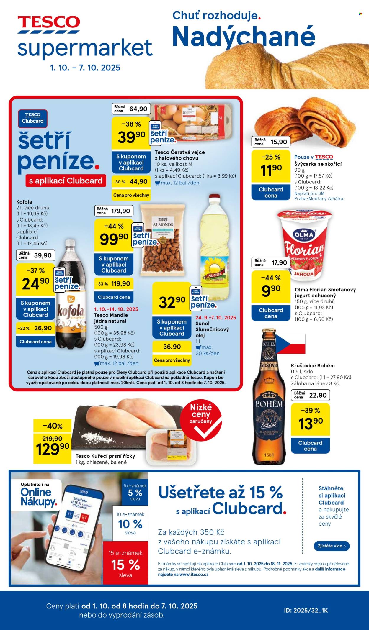 Leták TESCO supermarket - 1.10.2025 - 7.10.2025. Strana 1