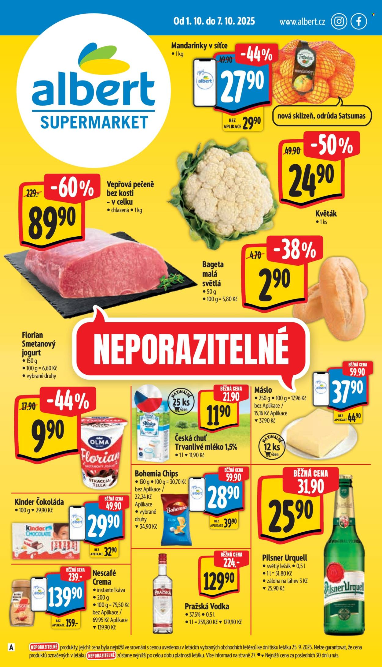 Leták Albert Supermarket - 1.10.2025 - 7.10.2025. Strana 1