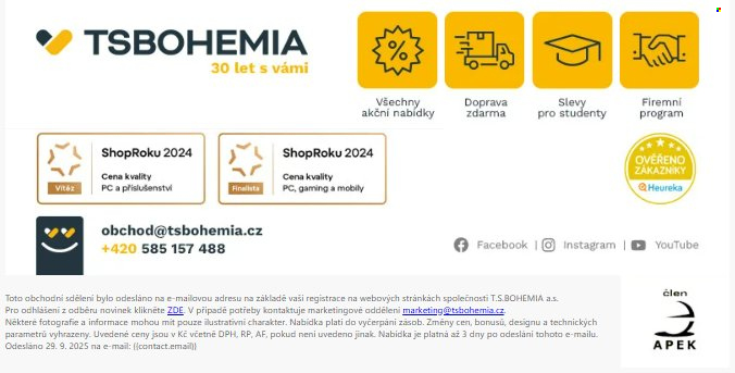 Leták T.S. BOHEMIA - 29.9.2025 - 1.10.2025. Strana 10