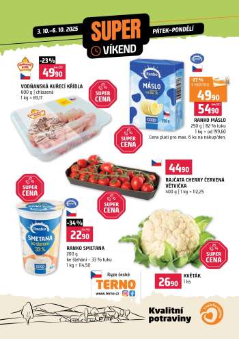 Leták coop TERNO - 3.10.2025 - 6.10.2025.