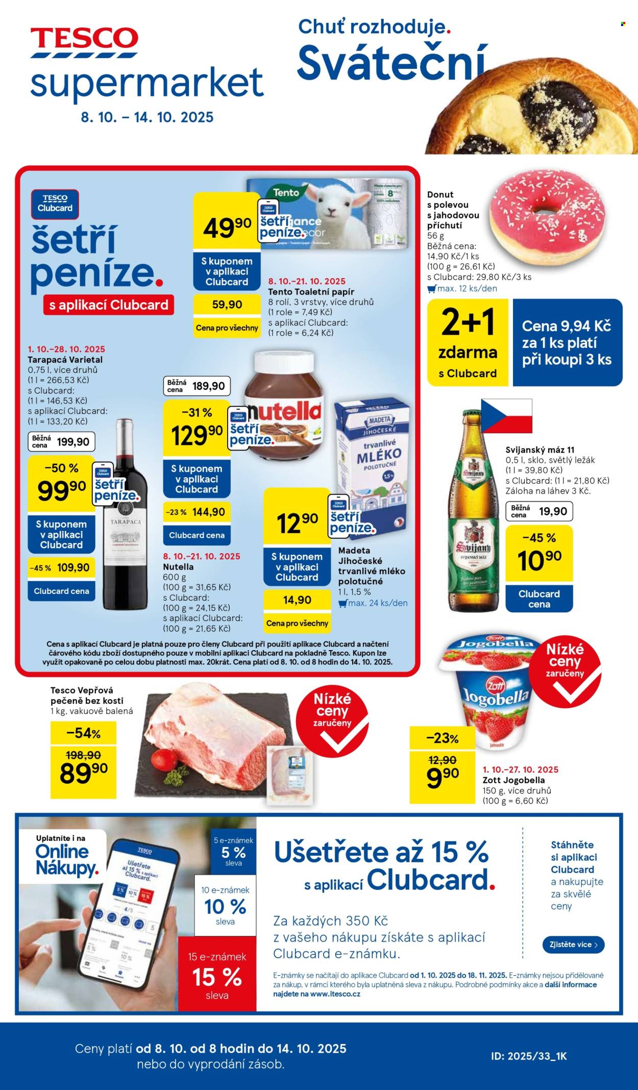 Leták TESCO supermarket - 8.10.2025 - 14.10.2025. Strana 1