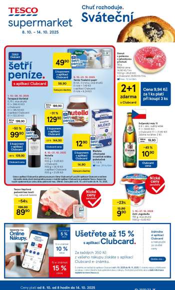 Leták TESCO supermarket - 8.10.2025 - 14.10.2025.