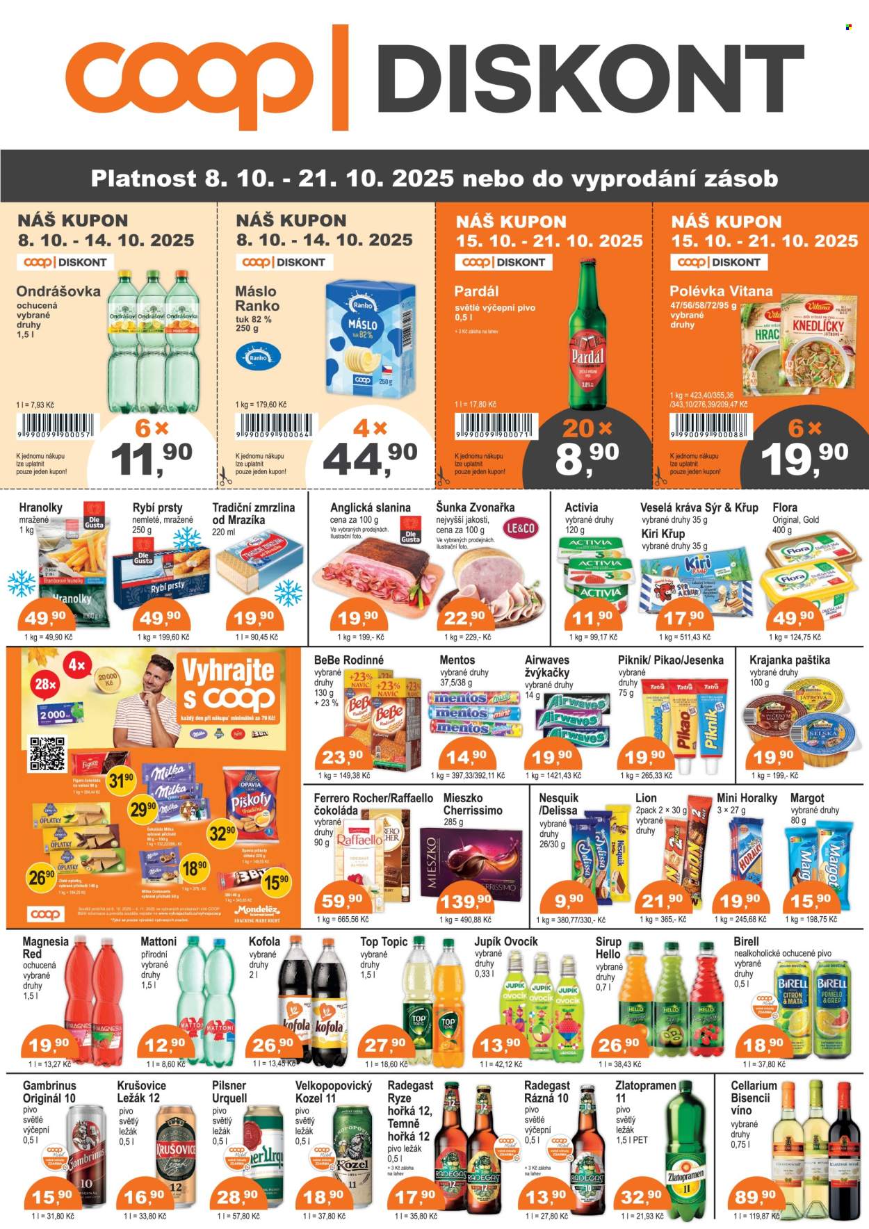 Leták coop DISKONT - 8.10.2025 - 21.10.2025. Strana 1
