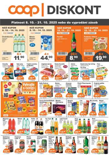 Leták coop DISKONT - 8.10.2025 - 21.10.2025.