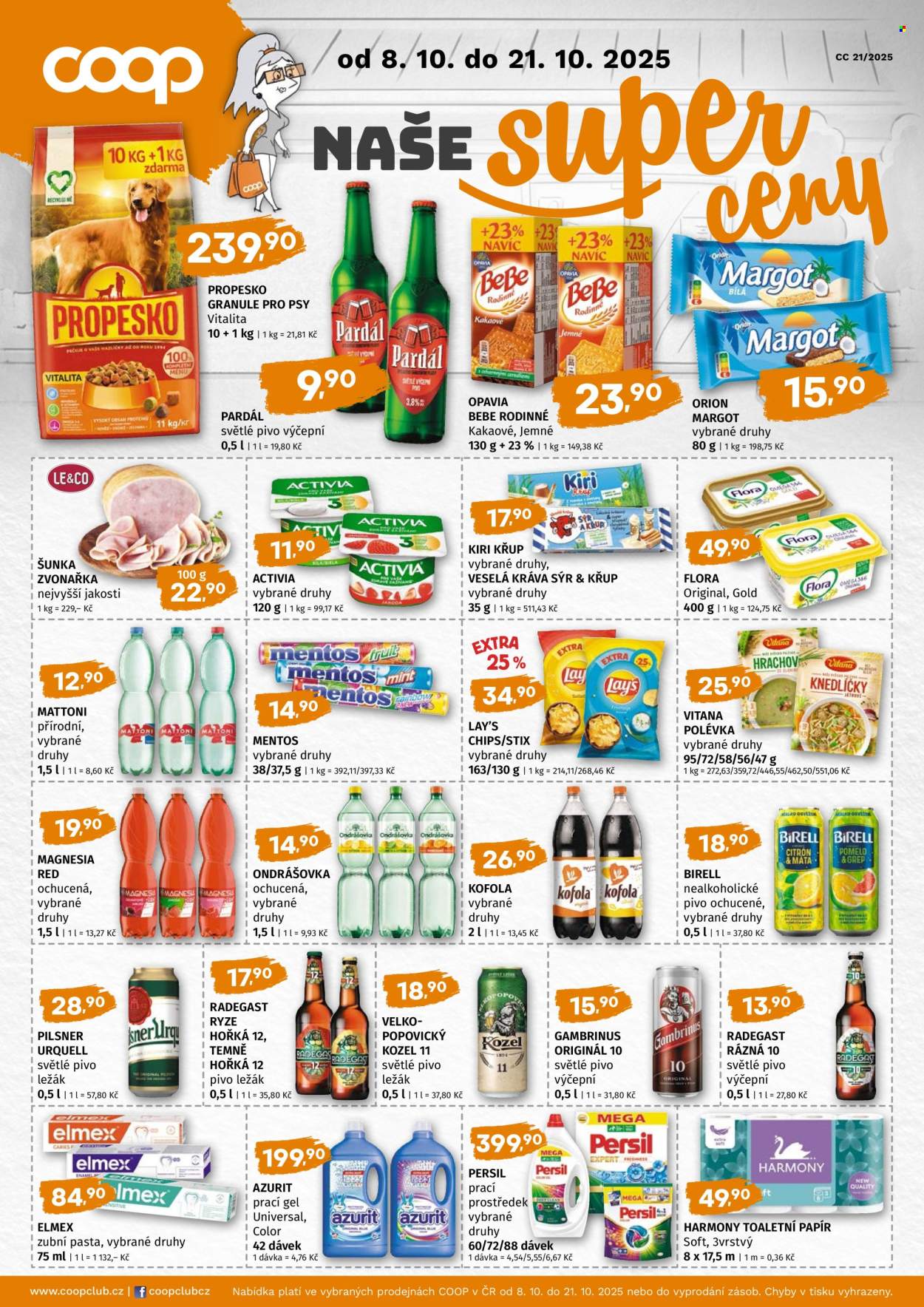 Leták coop JEDNOTA - 8.10.2025 - 21.10.2025. Strana 1