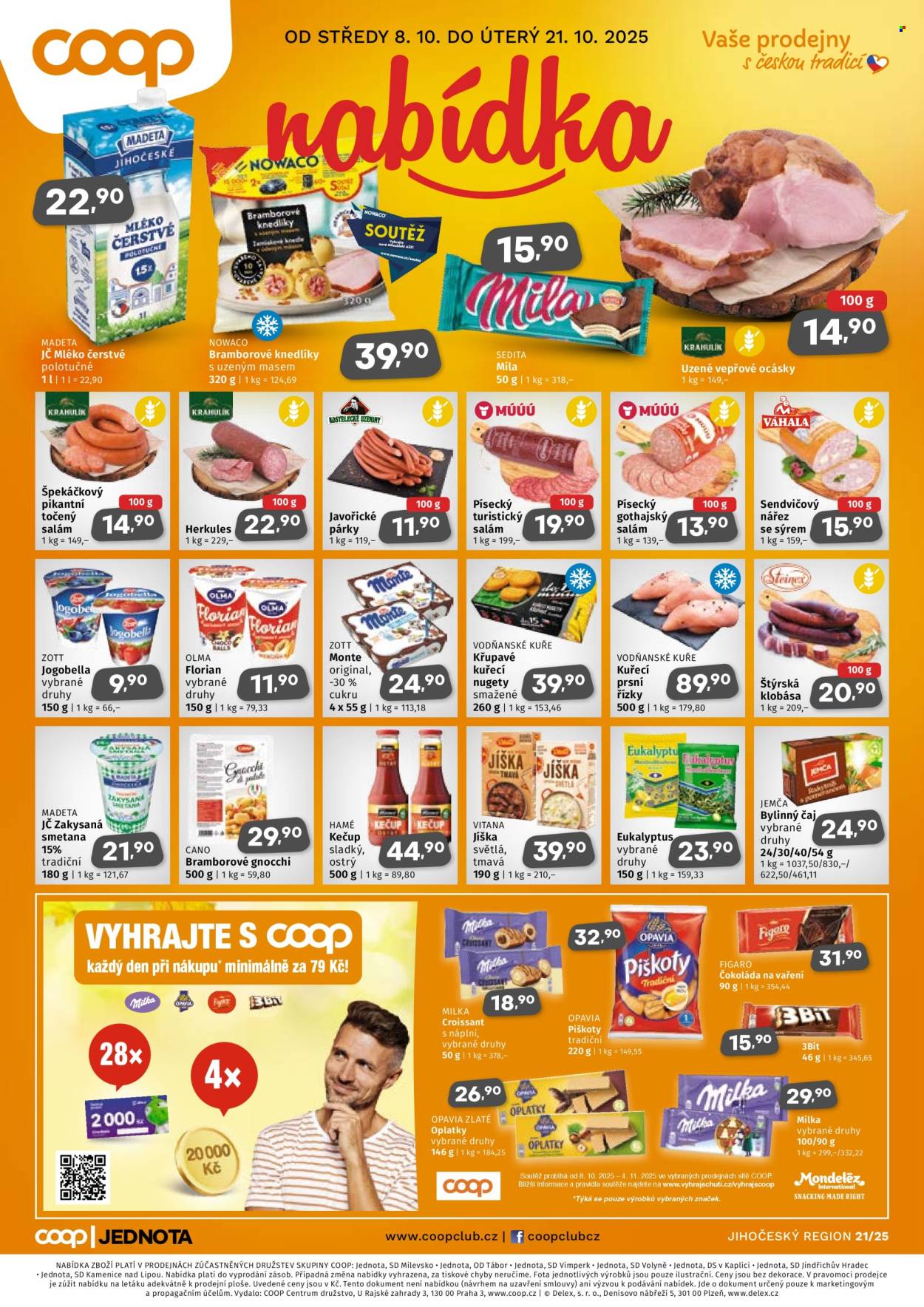 Leták coop JEDNOTA - 8.10.2025 - 21.10.2025. Strana 1