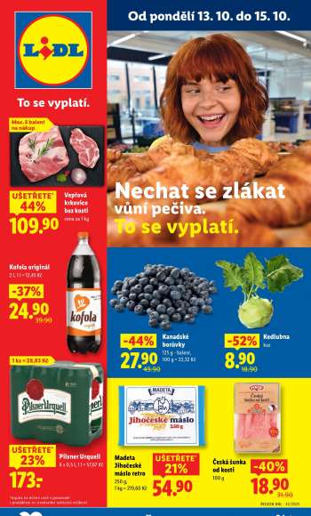 Leták Lidl - 13.10.2025 - 15.10.2025.