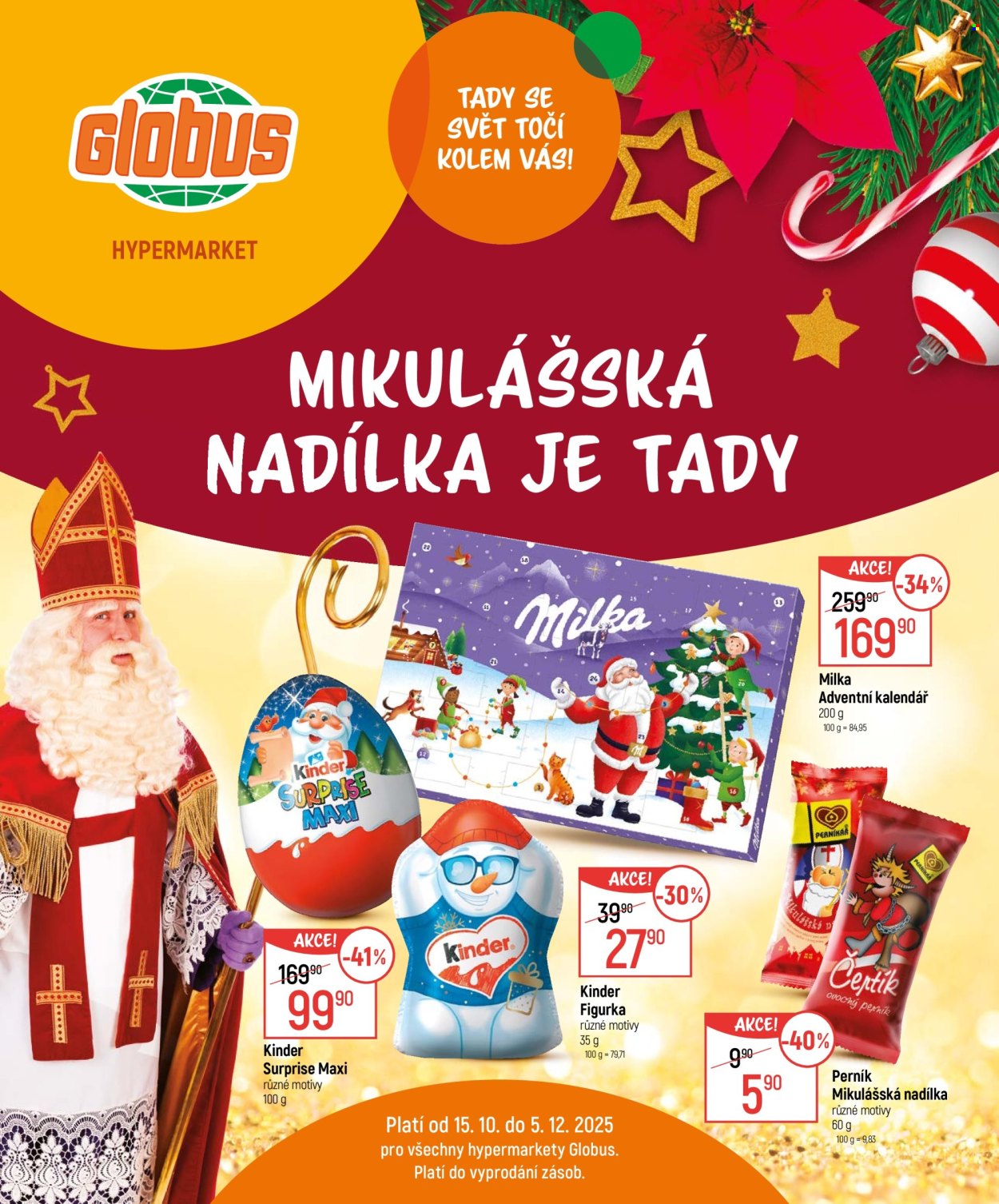 Leták Globus - 15.10.2025 - 5.12.2025. Strana 1