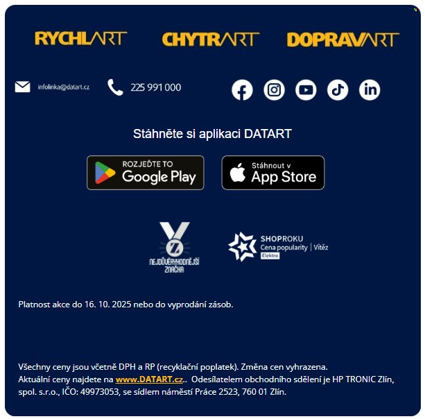 Leták DATART - 14.10.2025 - 16.10.2025. Strana 6